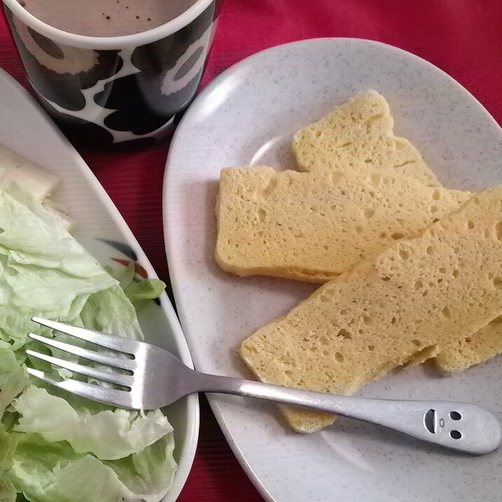 低糖質な大豆粉の電子レンジ蒸しパン！